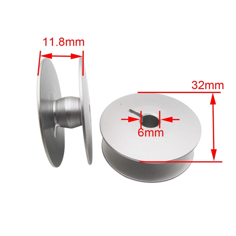 CKPSMS Brand - 0667 150830 32MM Diameter Large Aluminum BOBBINS FIT for durkopp Adler 667/867/868 (10PCS) - Image 2